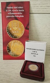 Zlata zberqtelska minca 5000Sk Svatopluk 1994 - 2
