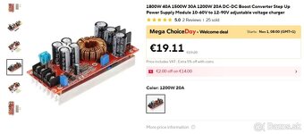 Menič DC DC z 10-60V na 12-80V 20A - 2