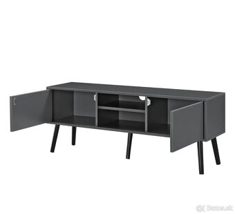 Tv stolik antracit + čierne nožičky - 2