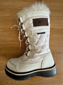 Detské zateplené biele zimné čižmy - 2