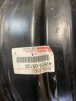 Predam Toyota 4ks plechové disky - 2