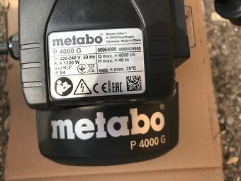 Čerpadlo na vodu Metabo P 4000 G - 2