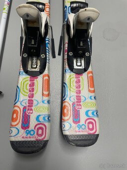 Lyže detské, lyžiarky, palice, prilba - 2