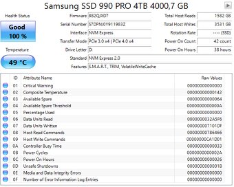 M.2 NVMe Samsung SSD 990 PRO 4TB - 2