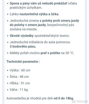 Autosedačka Maxi Cosi 0-18kg - 2