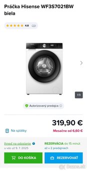 Práčka Hisense WF3S7021BW biela - 2
