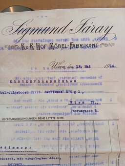 ⭐Sigmund Járay - jedálenská zostava, 1914 (s dokumentáciou)⭐ - 2