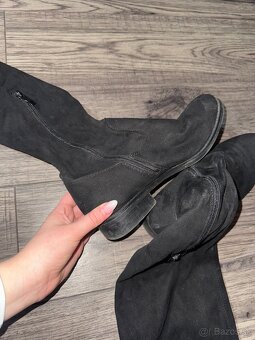 Vysoké semišové čižmy - 2