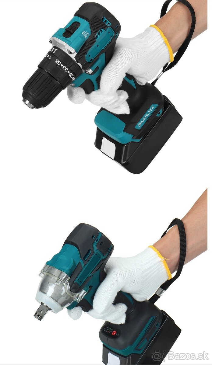 Aku set náradia 4ks, NOVÉ 4ks batérii - 3