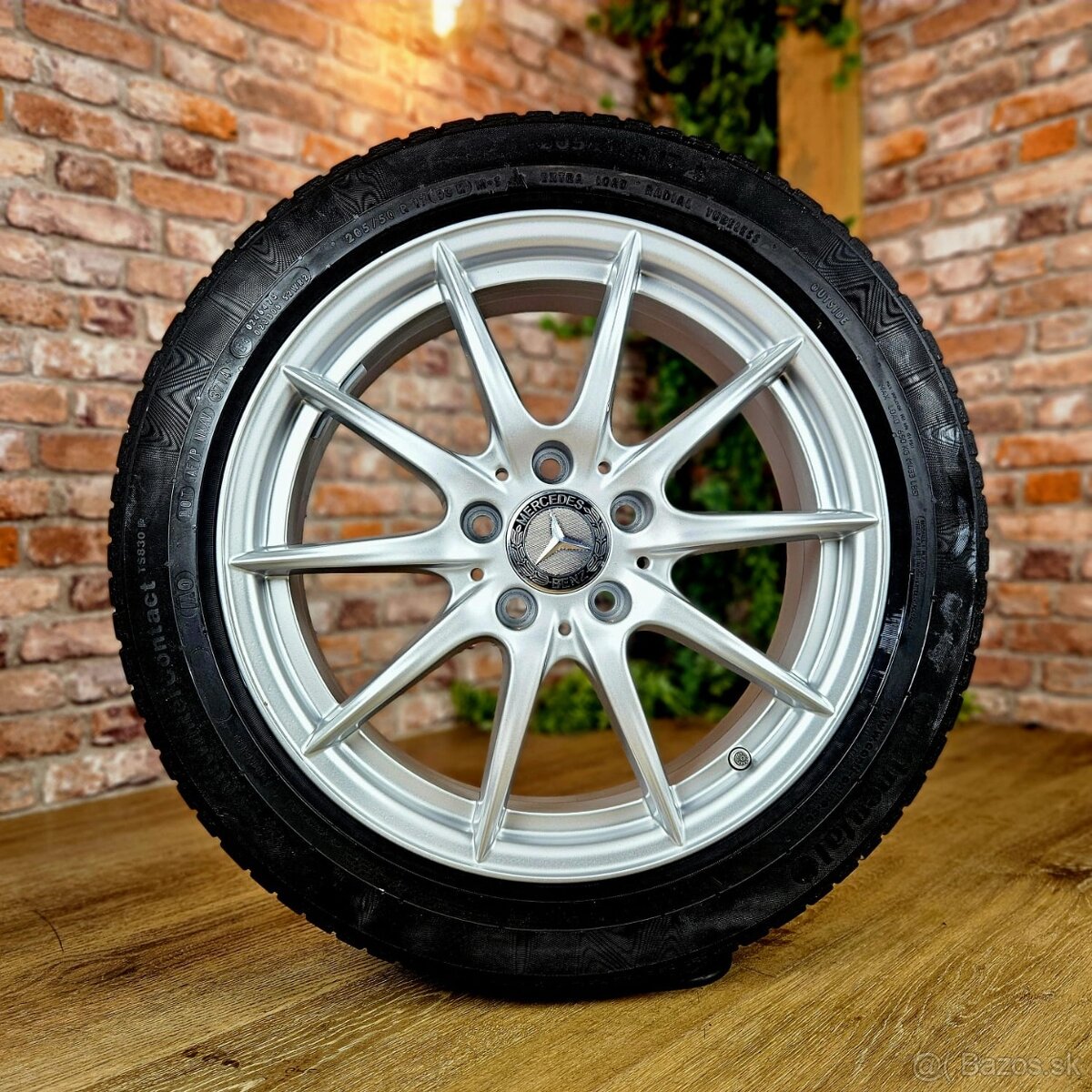 Alu R17 5x112 orig. Mercedes A+B+CLA + zimné 205/50R17 - 3