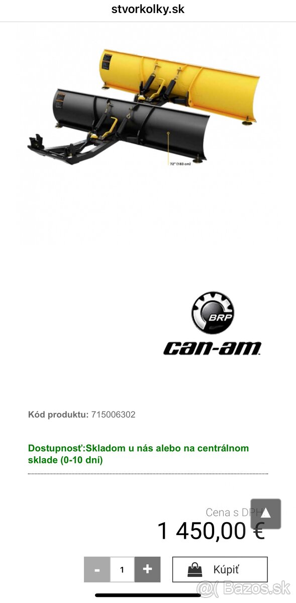 Snezny pluh Can am original - 3