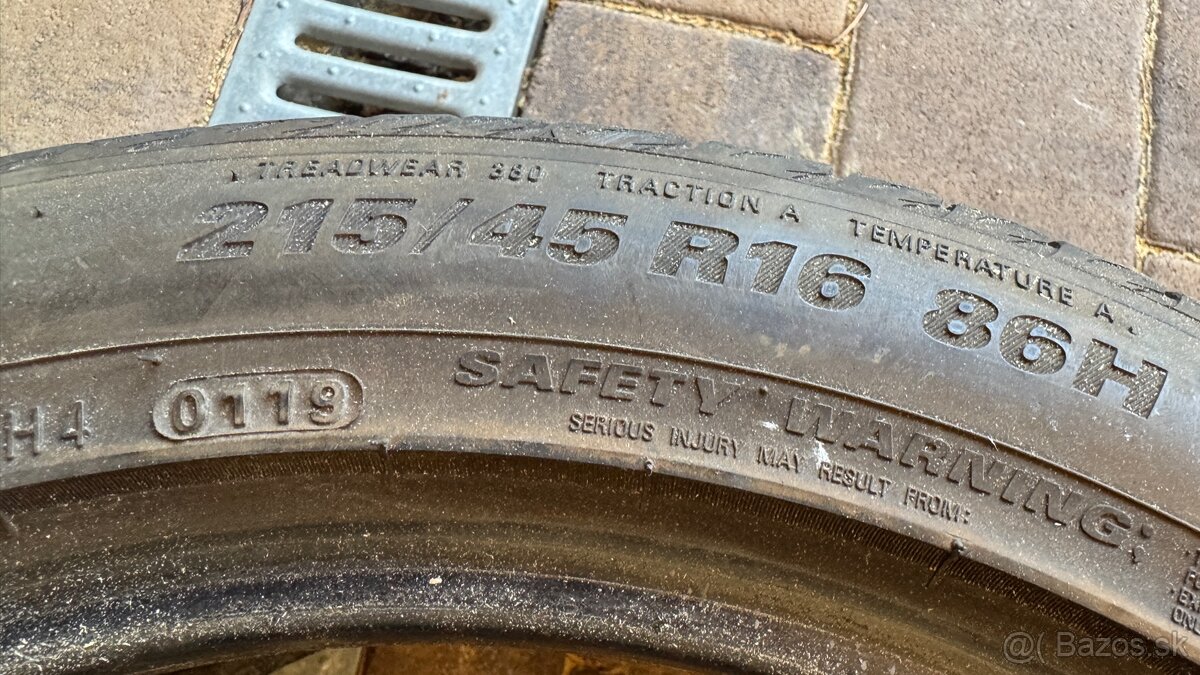Predam letne pneumatiky 215/45 R16 - 3