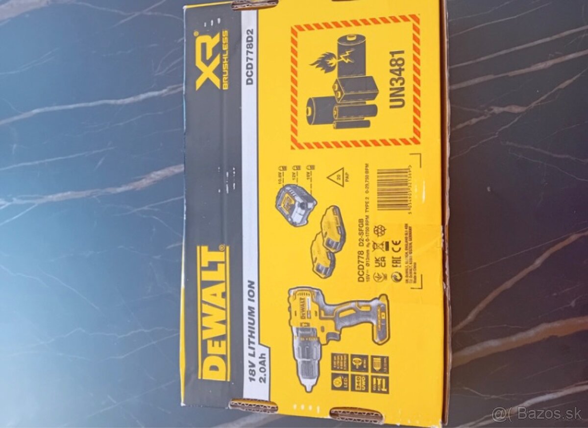Aku vrtacka/skrutkovac dewalt 2x2,0Ah - 3