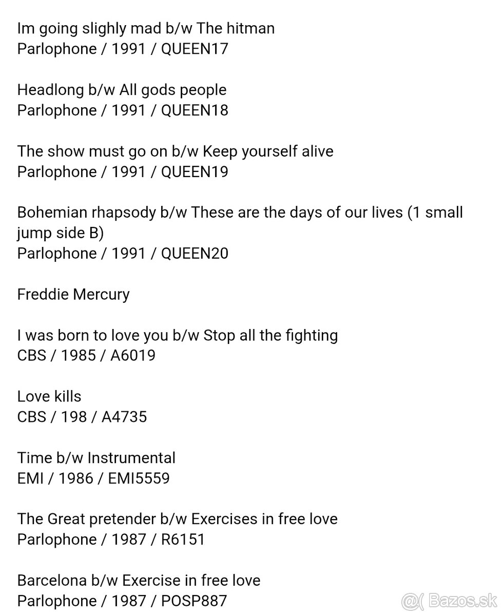 QUEEN / 7'' single / 36ks - 3