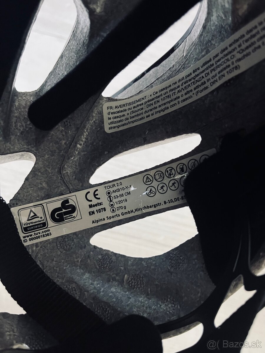 Alpina cyklistická prilba čierna - 3