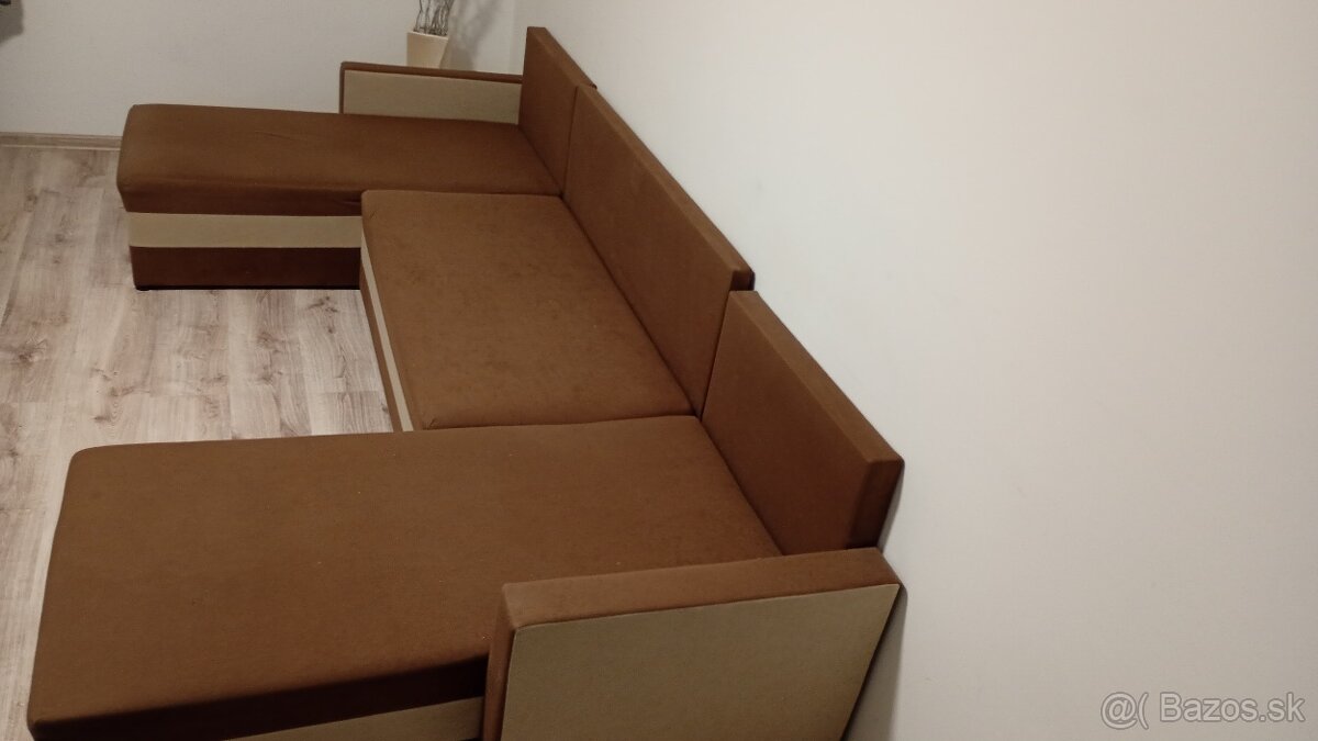 Predám rohovú rozkladaciu sedačku do tvaru U – ako nová - 3