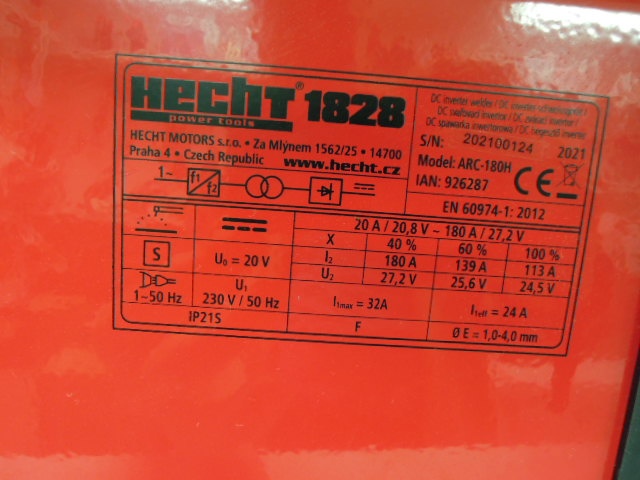 Zvárací invertor Hecht 1828 - 3