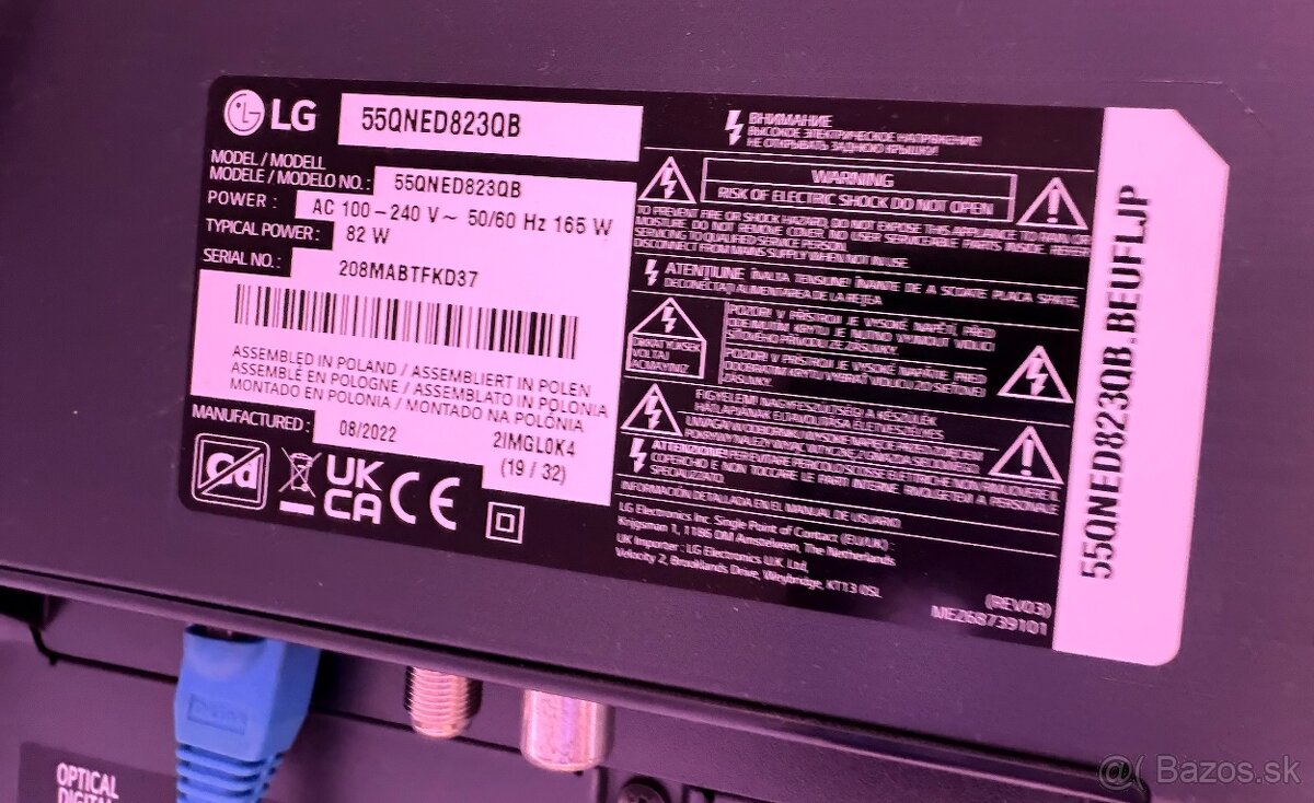 Predám LG 55QNED823QB 55’ 4K - 3
