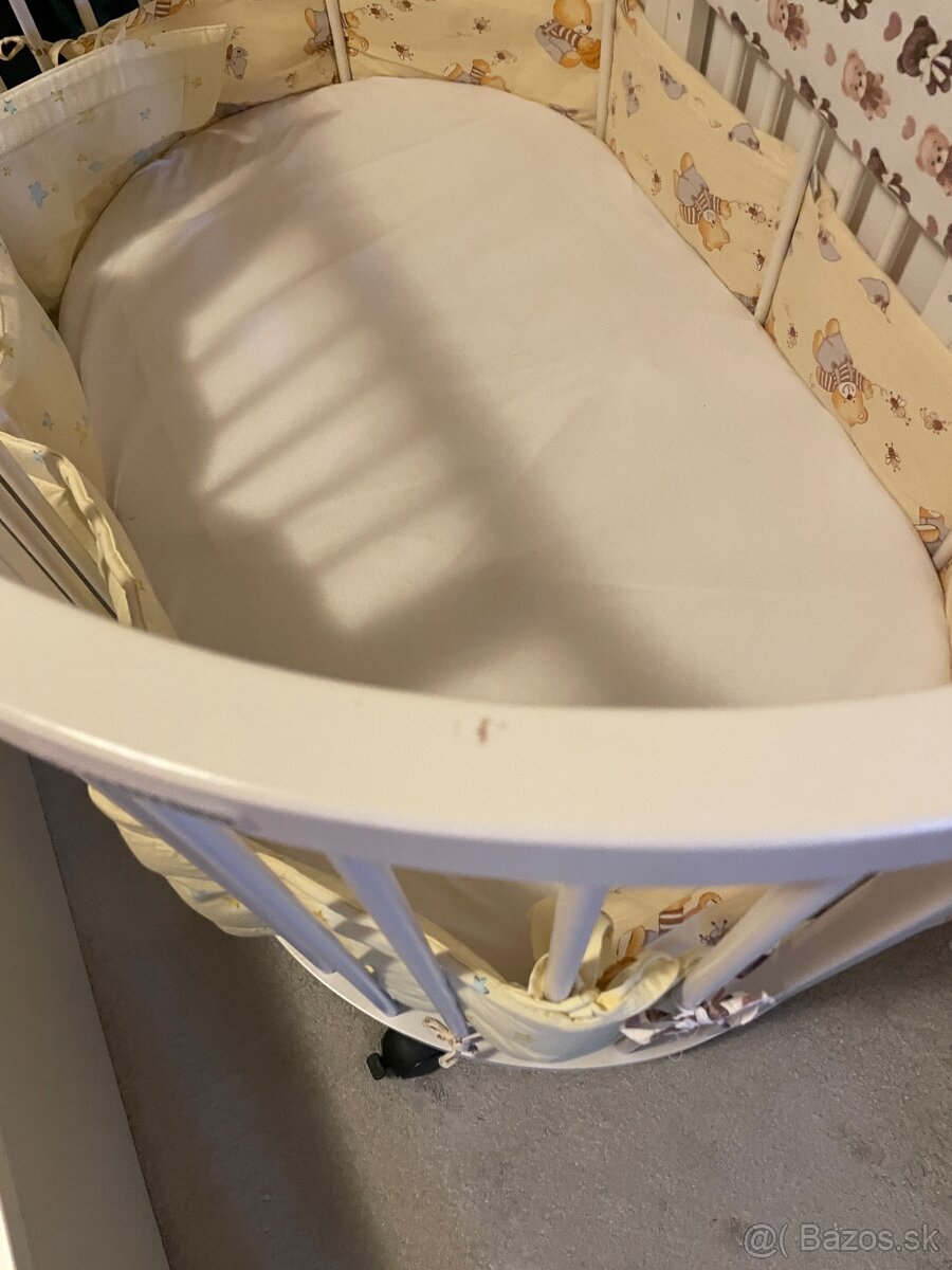 Okrúhla rastucá postieľka 7v1- Mimiko ROUND White - 3