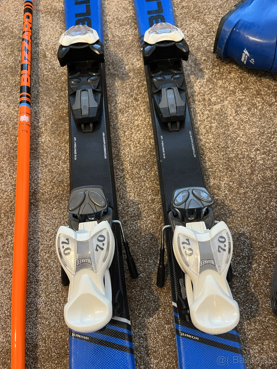 Lyže Blizzard 130cm, lyźiarky lange, paličky - 3