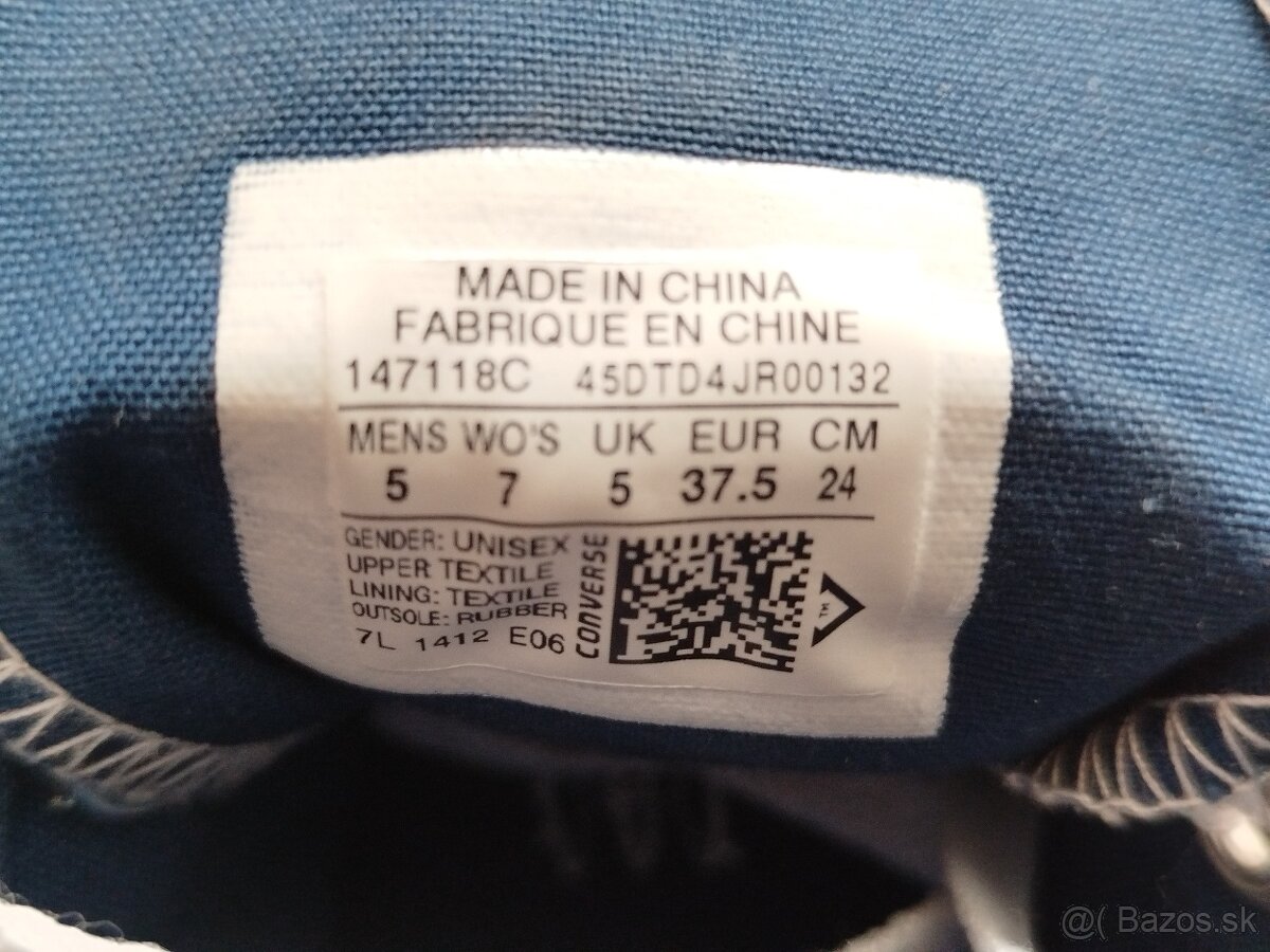 Converse Chuck Taylor All Star – modré, ako nové (37,5 EU) - 3