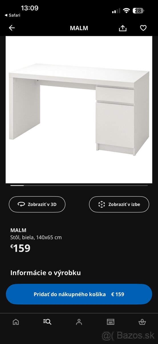 MALM stôl - IKEA - 3