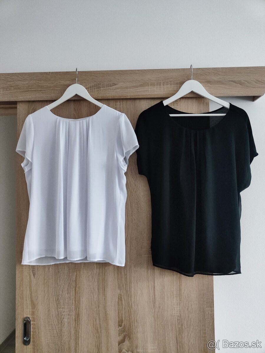 čierna sukňa, biela blúzka, čierna blúzka, tričko s čipkou - 3