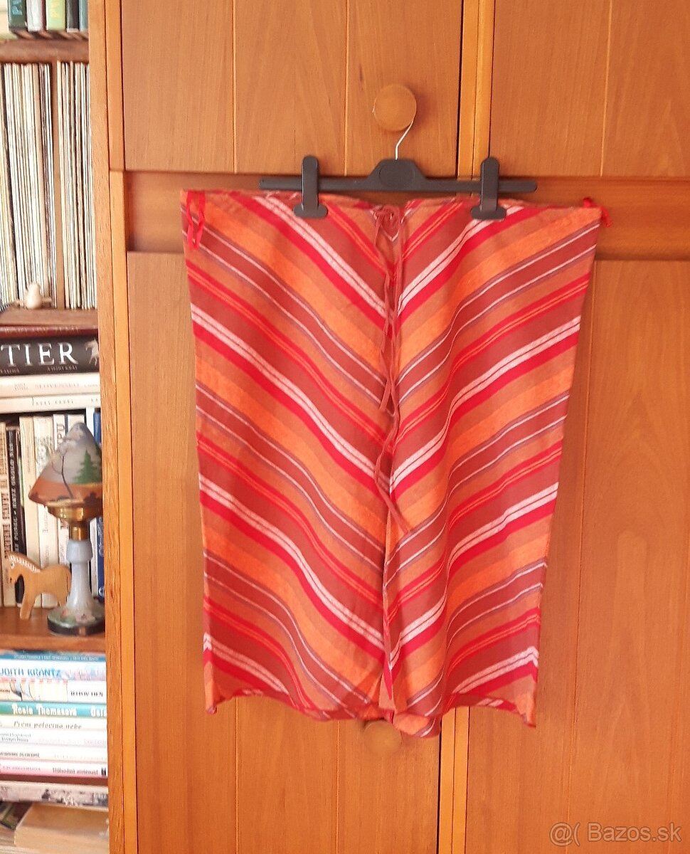 Ľanová farebná sukňa - 3