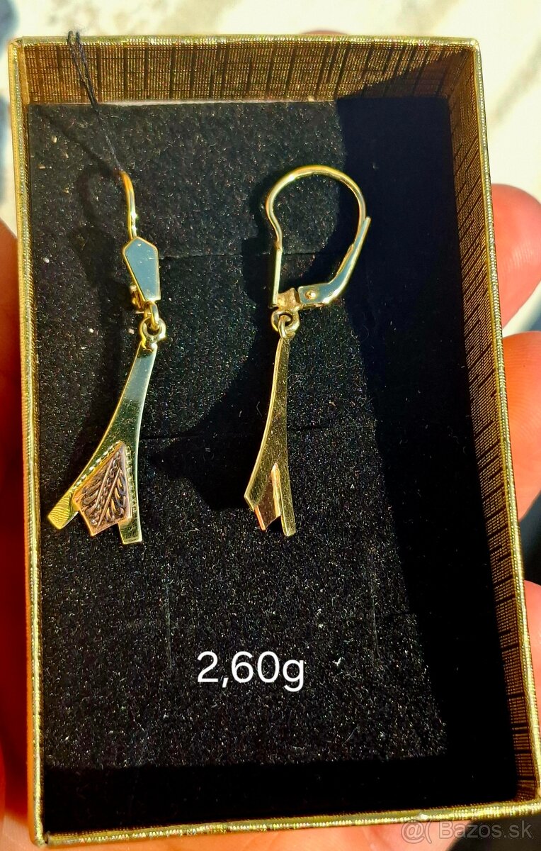 Zlate nausnice zlte ruzove zlato 585 - 3