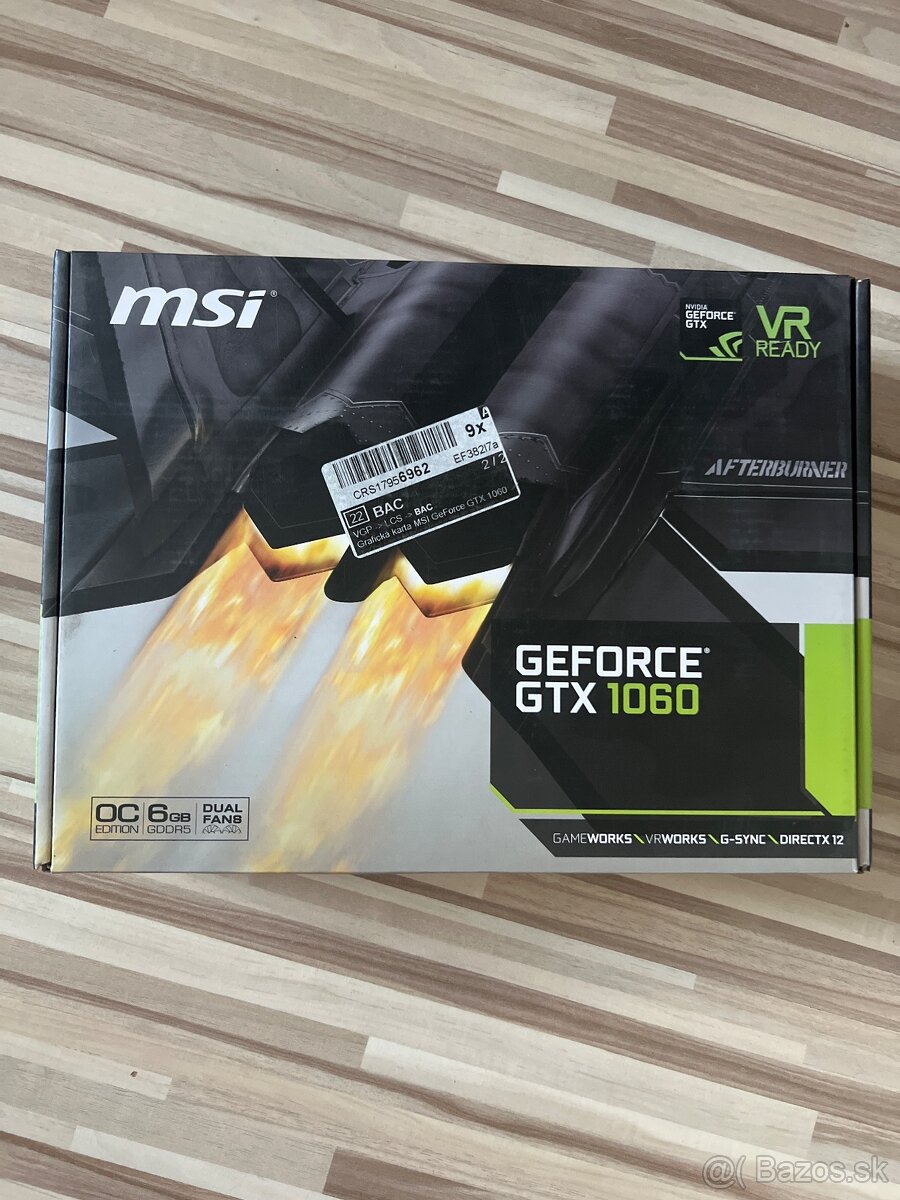 Predám grafickú kartu GTX 1060 - 3