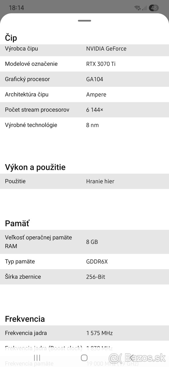 GIGABYTE GeForce RTX 3070 Ti GAMING OC 8G - 3