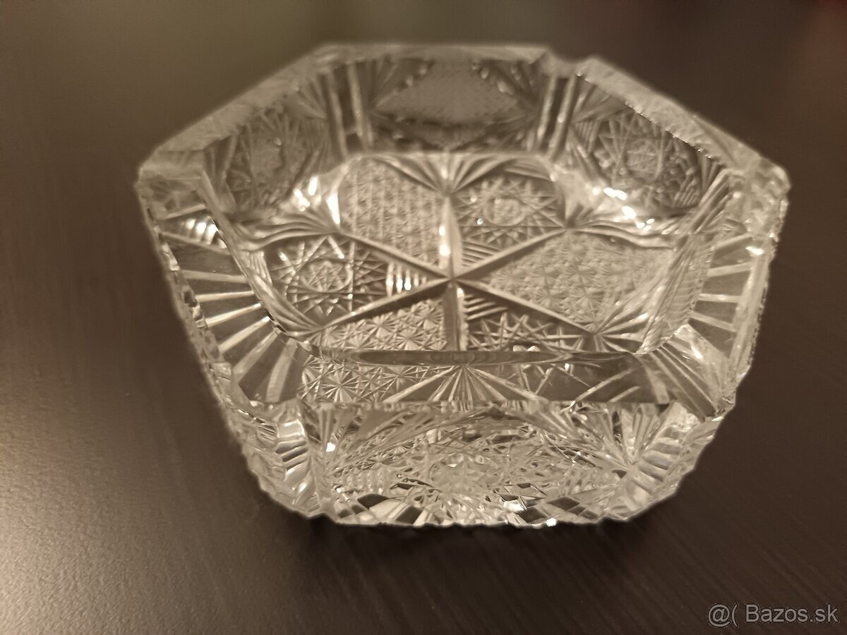 krištáľová váza a popolník - 3