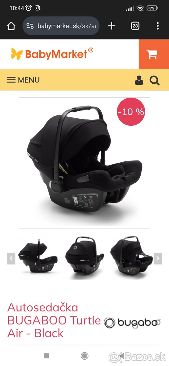Autosedačka Bugaboo Turtle Air black - 3