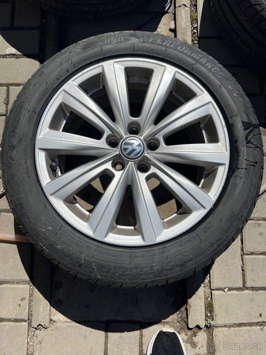 Elektróny R16 5x100 + letné pneumatiky - 3