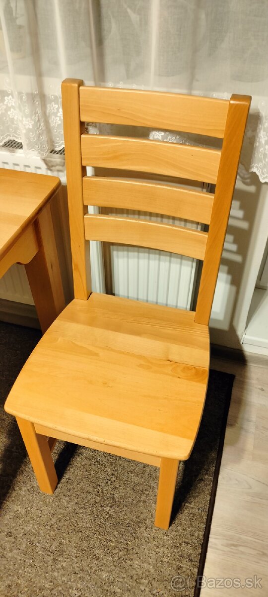 Bukový kuchynský stôl so stoličkami - 3