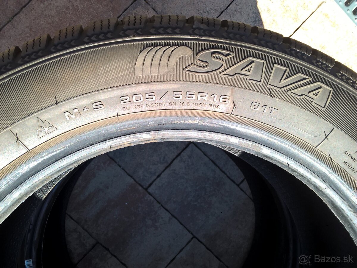 2+2 ks ZIMNÉ 205/55 R16 91H dezén cca 8 mm - rok 2021 - 2023 - 3