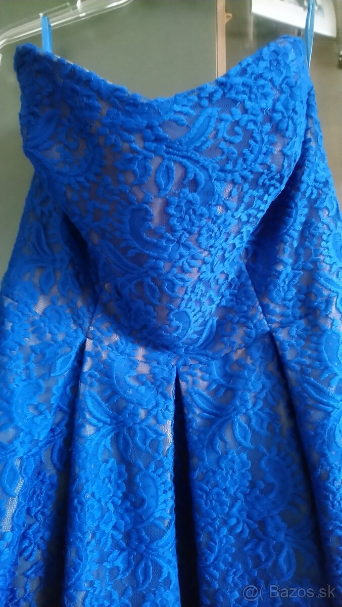 modré elegantné šaty - 3