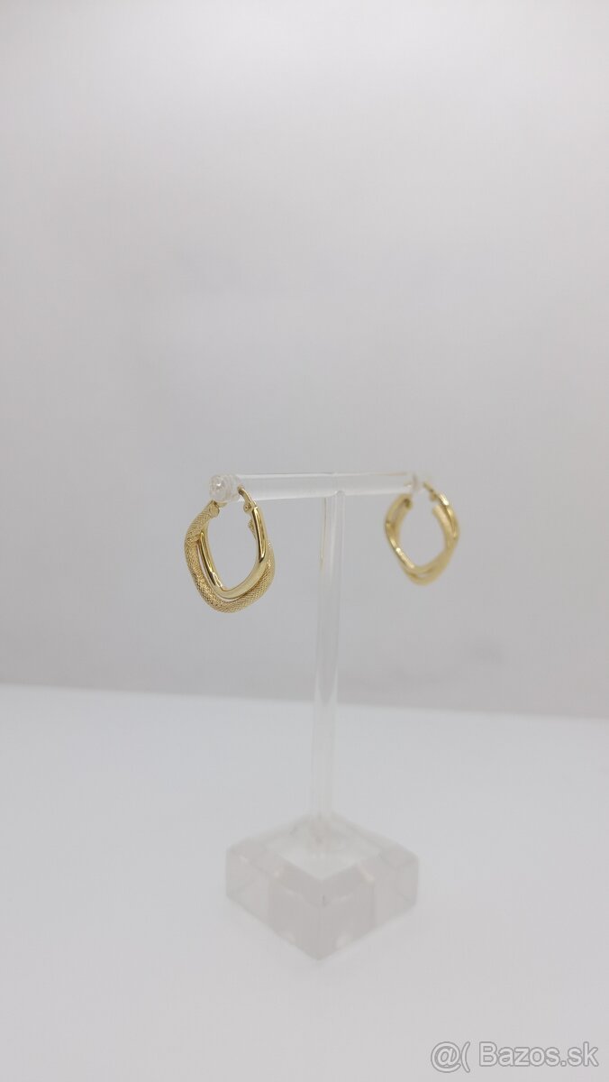 Zlaté elegantné náušnice - 3