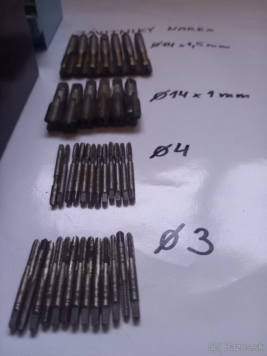 Zavitniky narex nové 14,4,3mm,zavitnica - 3