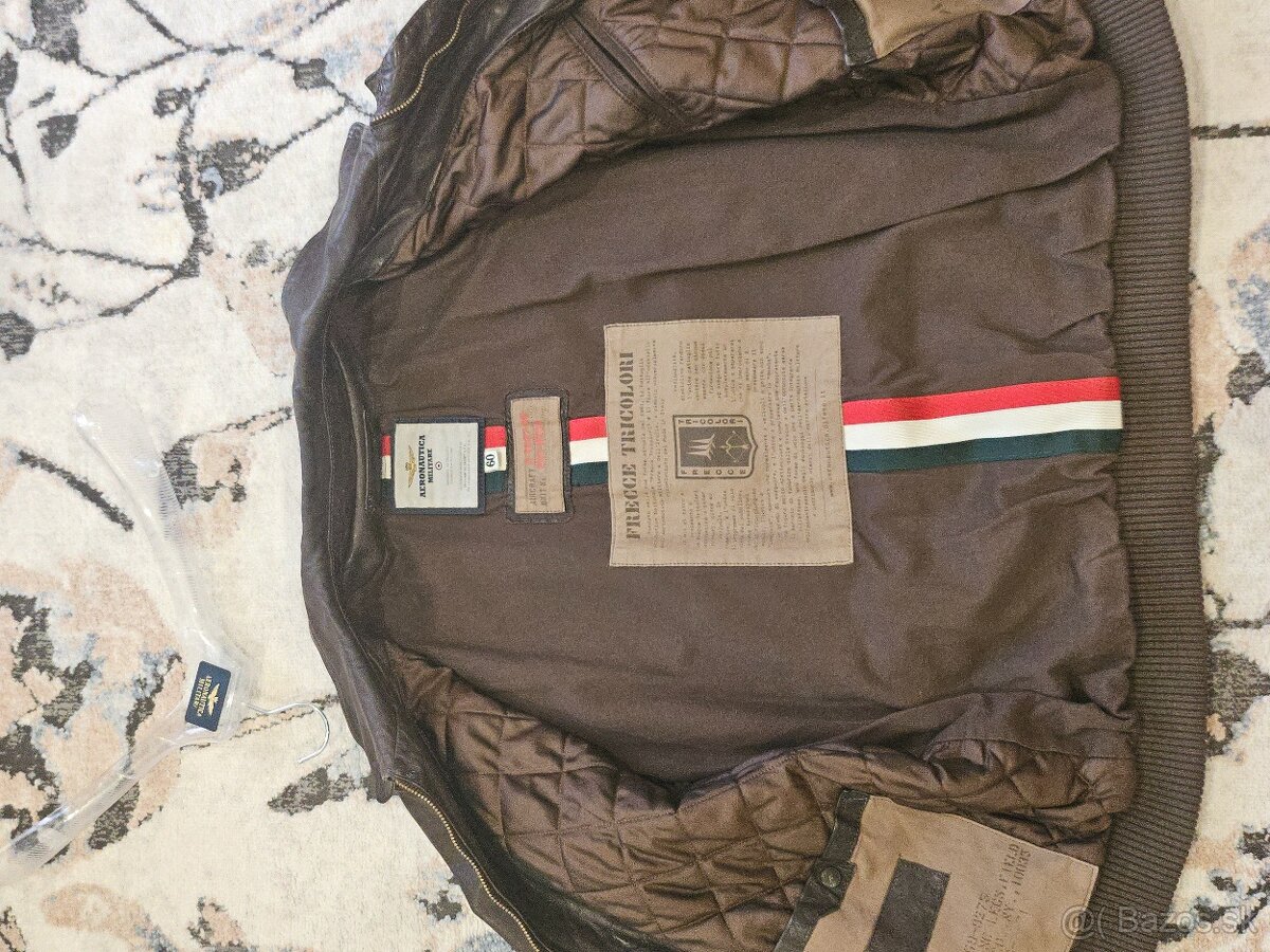 Aeronautica Militare pánska kožená bunda - 3