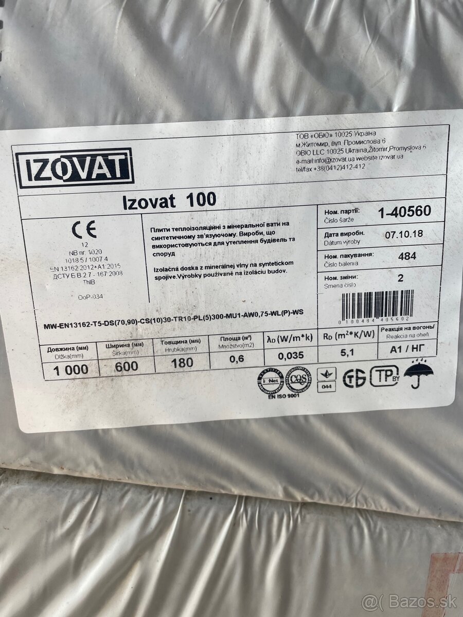 Tepelná Izolácia IZOVAT 180 - 3