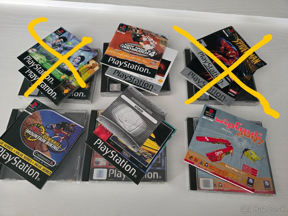 prazdne krabice + knizky na PS1 hry 10e/ks - 3