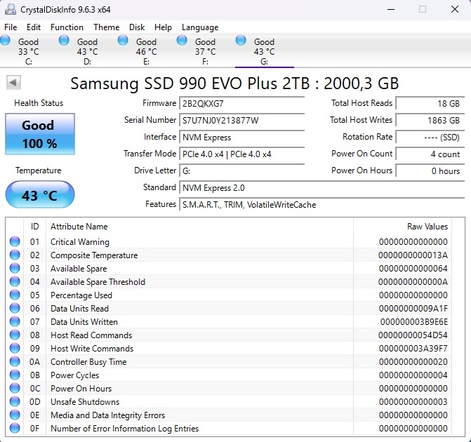 Samsung 990 EVO Plus 2TB, M.2 2280, NVMe (nepoužité) - 3