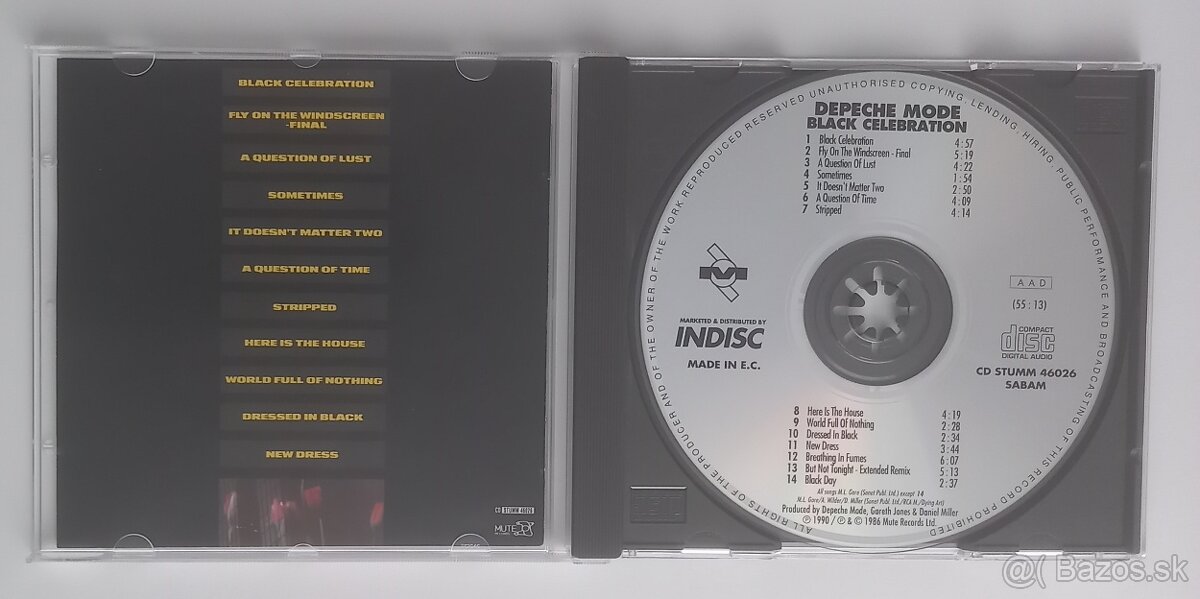 Depeche Mode Benelux CD Black Celebration - 3