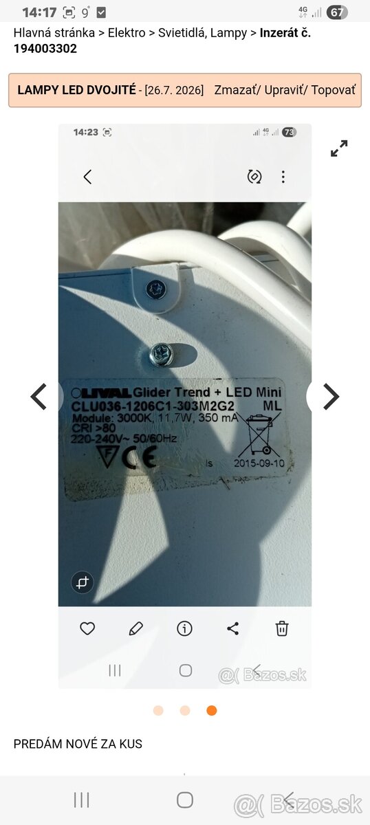 LAMPY LED DVOJITÉ - 3