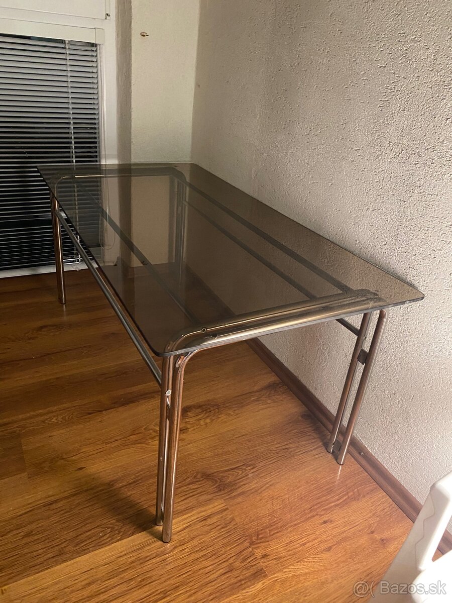 2 stoly - dreveny a sklenený - 3