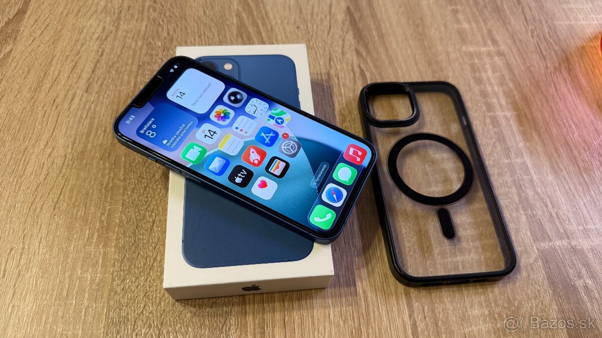 Vymenim iPhone 13 Blue 128gb ako novy - bateria zdravie 99% - 3
