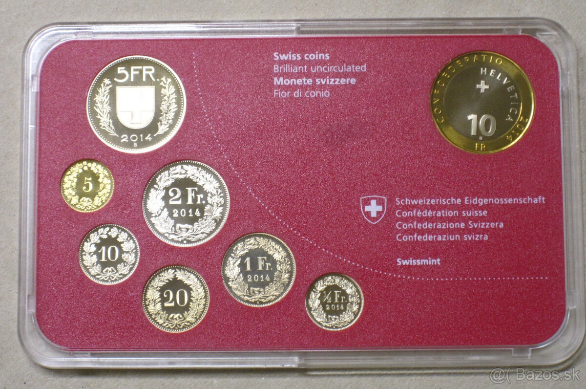 Švajčiarsko - Sada mincí 2014 - TOP stav - 3