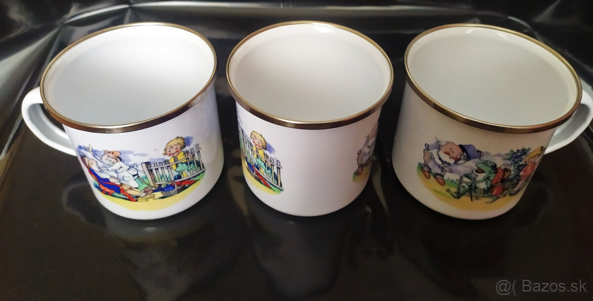 Smaltované hrnčeky s retro obrázkami - 3