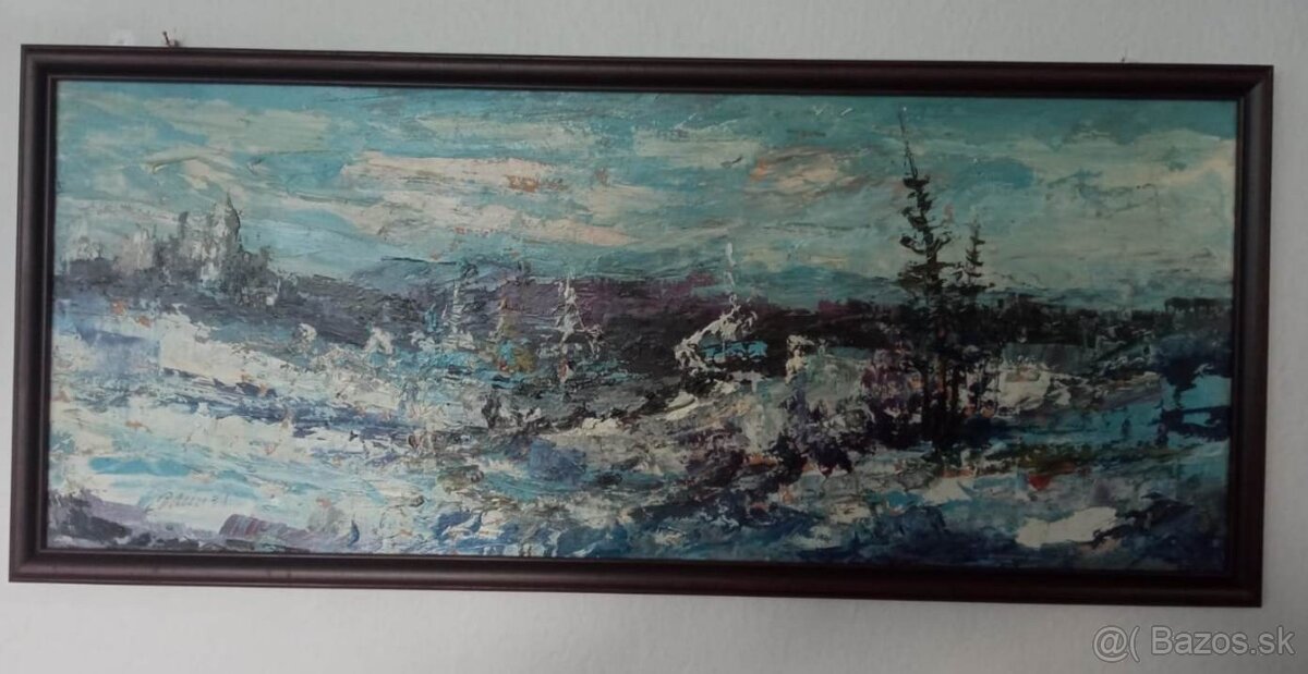 3 obrazy ročné obdobia-autor Daniš, technika olej - 3